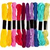 Stickgarn Sortiment, 1 mm, 10 Farben &agrave; 8 m Intensive Farben