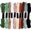 Stickgarn Sortiment, 1 mm, 10 Farben &agrave; 8 m