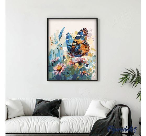 Peinture par num&eacute;ros sur ch&acirc;ssis entoil&eacute;, 40 x 50 cm