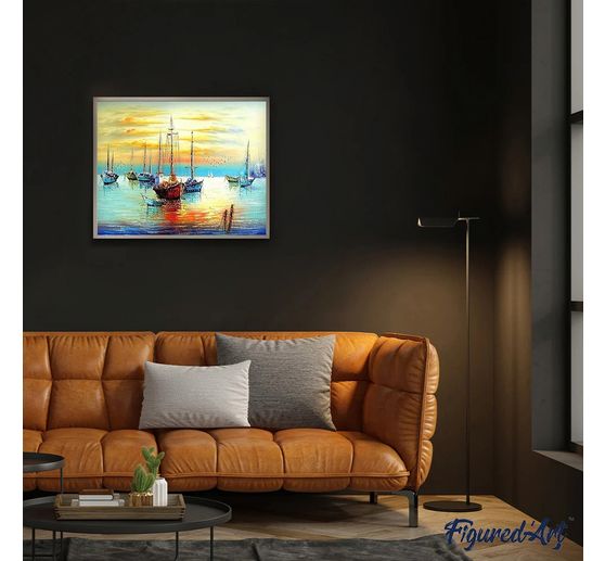 Peinture par num&eacute;ros sur ch&acirc;ssis entoil&eacute;, 40 x 50 cm