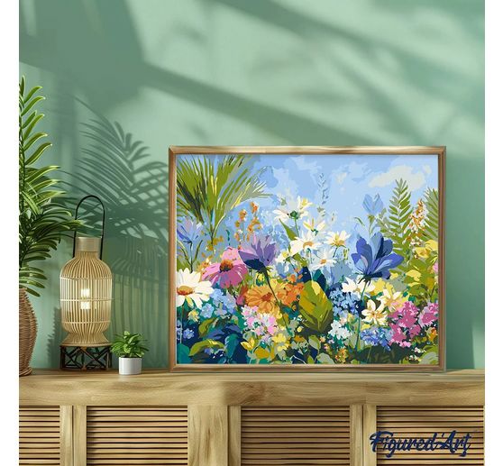Peinture par num&eacute;ros sur ch&acirc;ssis entoil&eacute;, 40 x 50 cm