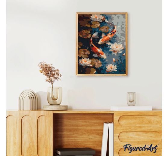 Peinture par num&eacute;ros sur ch&acirc;ssis entoil&eacute;, 40 x 50 cm