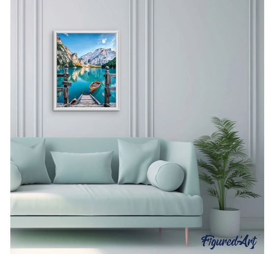 Peinture par num&eacute;ros sur ch&acirc;ssis entoil&eacute;, 40 x 50 cm