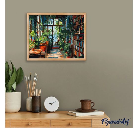 Peinture par num&eacute;ros sur ch&acirc;ssis entoil&eacute;, 40 x 50 cm