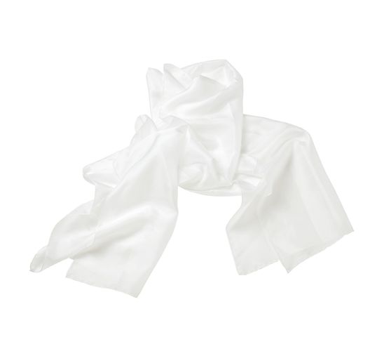 Foulards en soie P09, 180 x 45 cm, Blanc