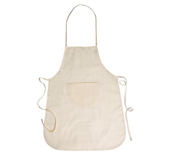 Tablier pour enfant VBS, 50 x 40 cm, coton blanc naturel