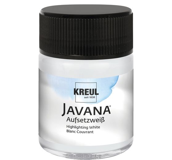 JAVANA Seidenmalfarbe, 50 ml, Aufsetzweiß