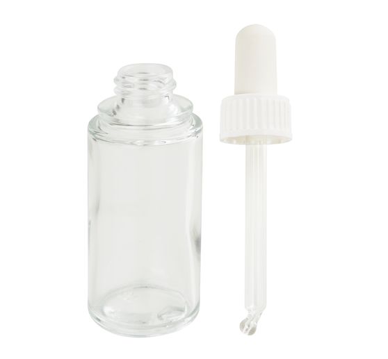 Lot de 5 flacons compte-gouttes 30ml vides en plastique + pipette en verre