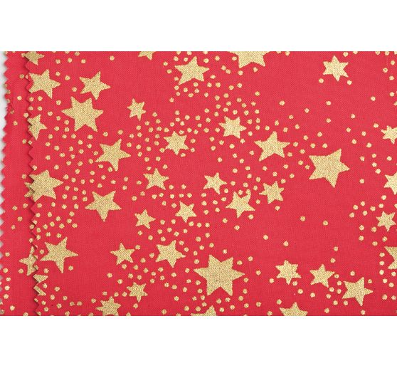Baumwoll-Stoff "Sterne", Rot