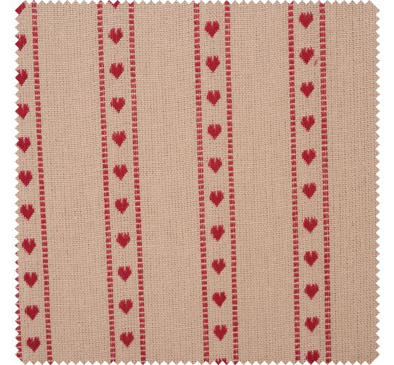 Cotton fabric "Hearts", sand