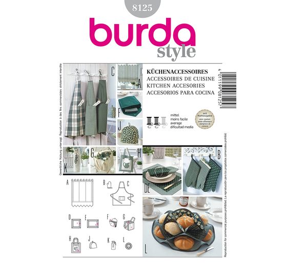 Patrons Burda, Ref. 8125 « Accessoires de cuisine »