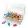 Clover fabric clips "Wonder Clips", 50 pieces, assorted colours, in plastic box