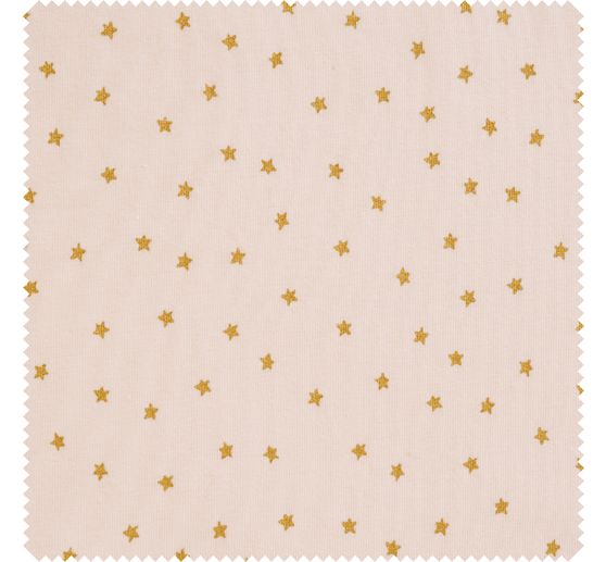 Jersey fabric with gold print "Stars"