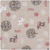 Motif fabric linen look "Frozen"