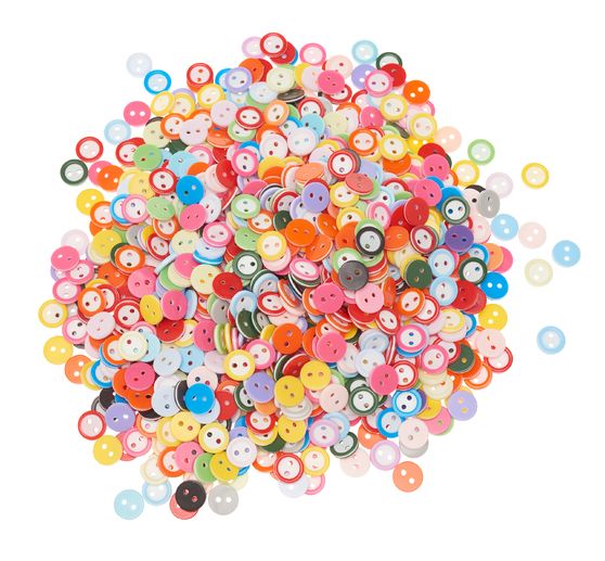 VBS Plastic buttons, "Colour Mix", 1.000 pieces