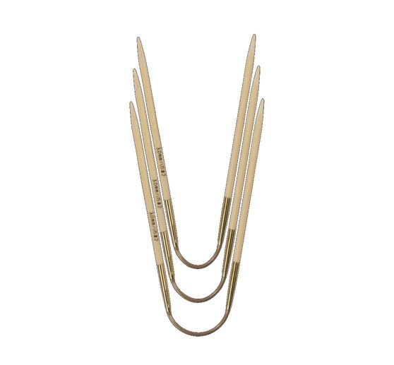 Aiguilles doubles-pointes addi CraSyTrio BAMBOO, bambou