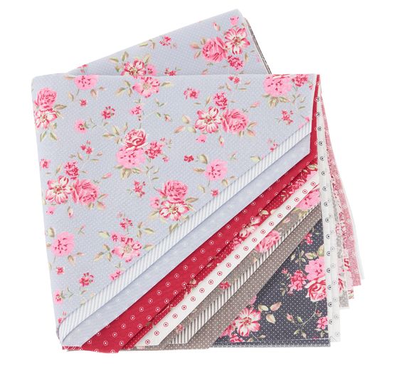 Assortiment de tissus « Rosenborg », 12 coupons de 48 x 48 cm