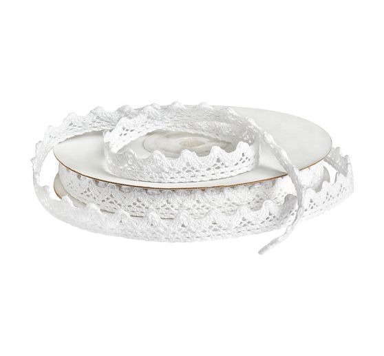 Ruban au crochet VBS « Blanc », 10 mm, 9 m