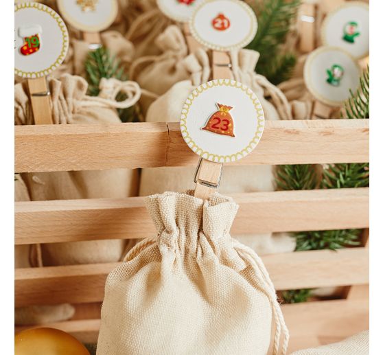 VBS Wooden clip "Button round"