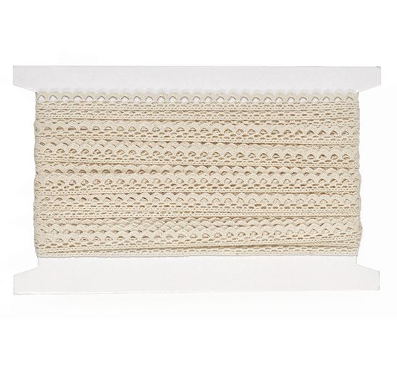 Galon dentelle VBS « Crème », 10 mm, 10 m