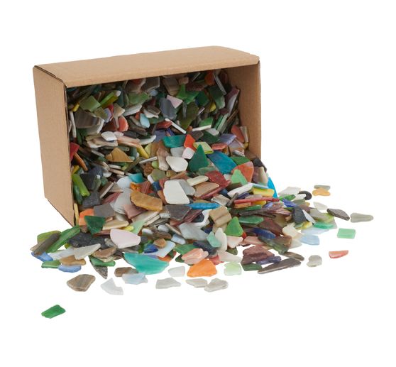 Bruchmosaik aus Glas, 2 kg, Stärke ca. 3 mm