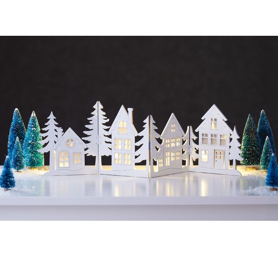 VBS Miniatur Tannenbaum, 16er-Set, beschneit