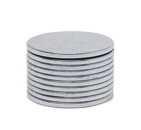VBS Magnets "Extra strong", flat, Ø 15 mm, 10 pieces