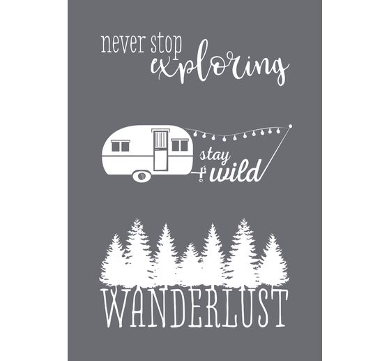 Stencil "Wanderlust" with Scraper