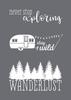 Stencil "Wanderlust" with Scraper