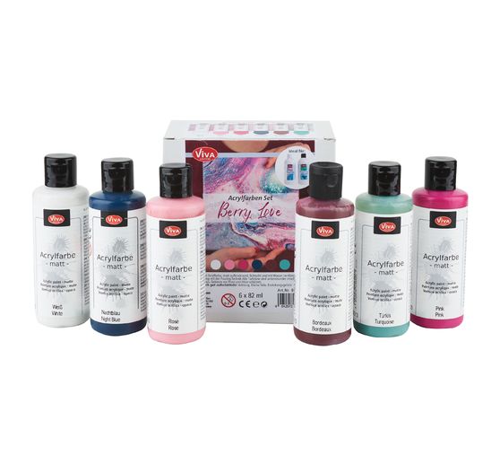 Set de peintures acryliques Viva Decor « Berry Love »