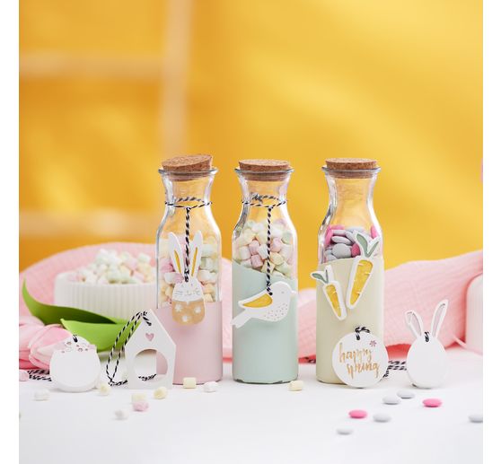 VBS Glasflaschen "Milk", 3er-Set