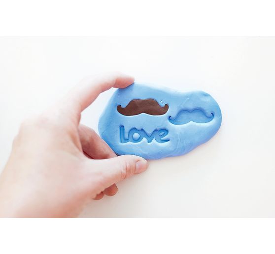 PataMould pâte à mouler en silicone bleue et blanche, 2x40g