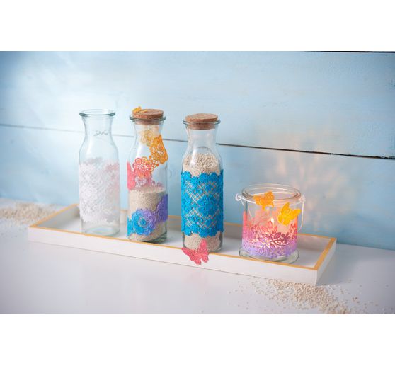 VBS Glasflaschen "Milk", 3er-Set