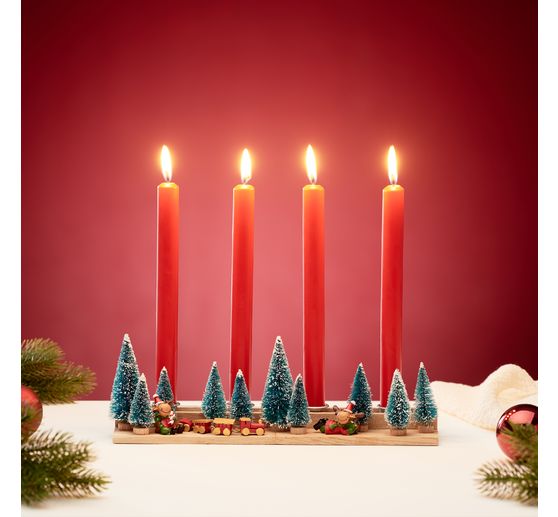 VBS Miniatur Tannenbaum, 16er-Set, beschneit