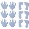 Wax motif "Hands and feet" Light blue