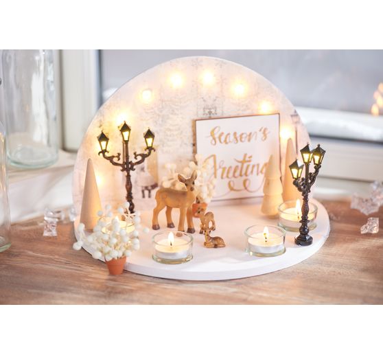 Arc lumineux avec 4 supports pour bougies à chauffe-plat