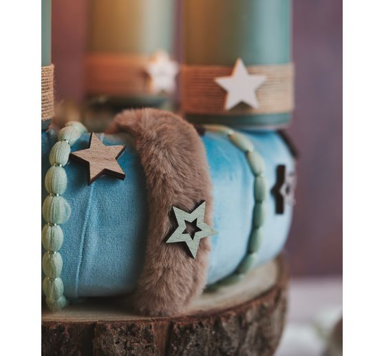 Pillar candle, dipped, pack of 4