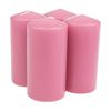 Pillar candle, dipped, pack of 4 Old Pink