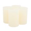 Marble candle, dyed through, pack of 4 Bisquit