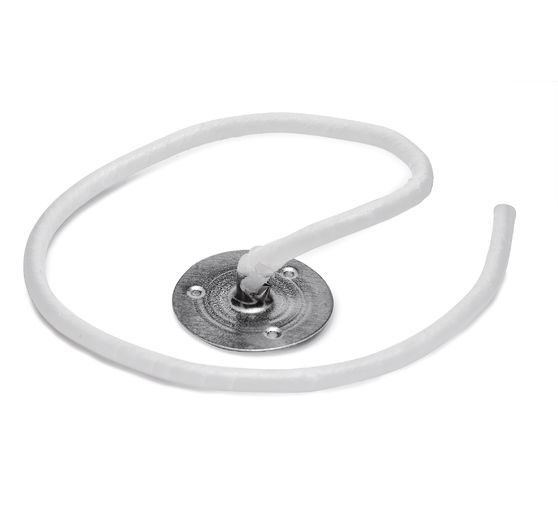 Kerzendocht rund mit Fuß, gewachst, 8 cm