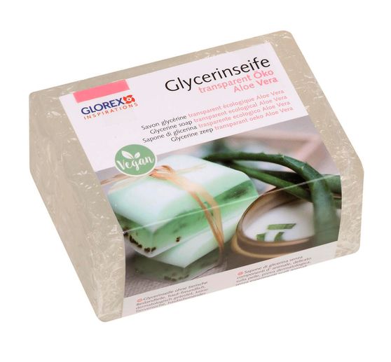 Glycerine organic soap "Aloe Vera", transparent