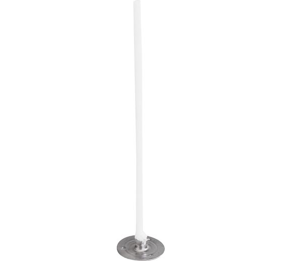 Mèche de bougie ronde avec pied, cirée, 8 cm