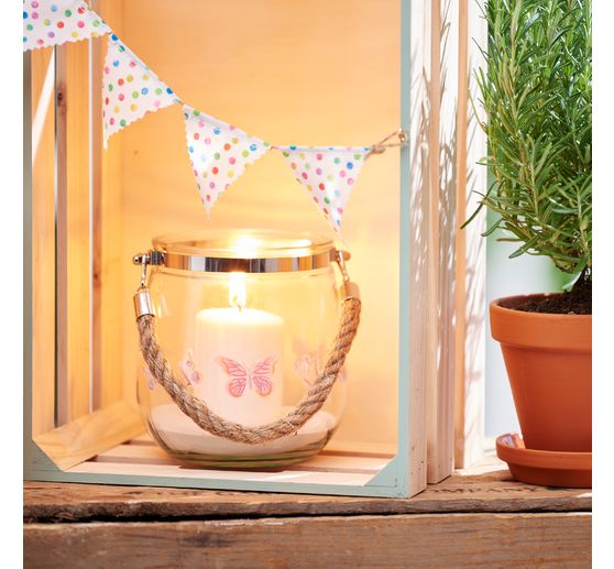 VBS Windlicht-Glas mit Kordel