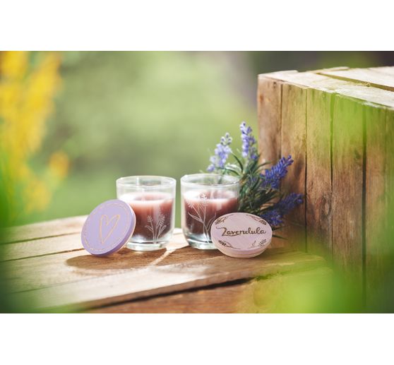 Mèche de bougie ronde avec pied, cirée, 8 cm