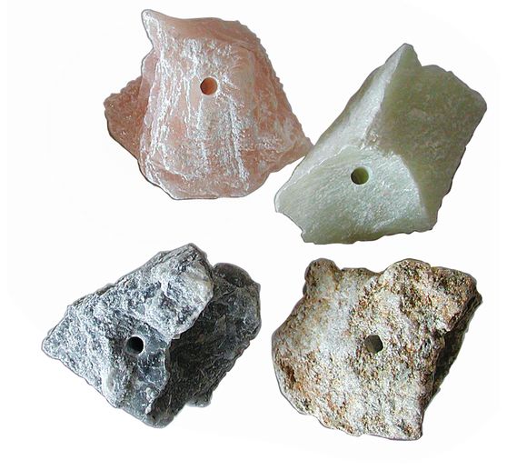 Soapstone-Amulet stones, 4 pieces
