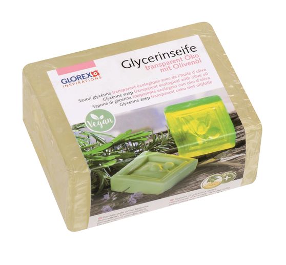 Glycerin Eco-Casting Soap "Olive Oil", Transparent