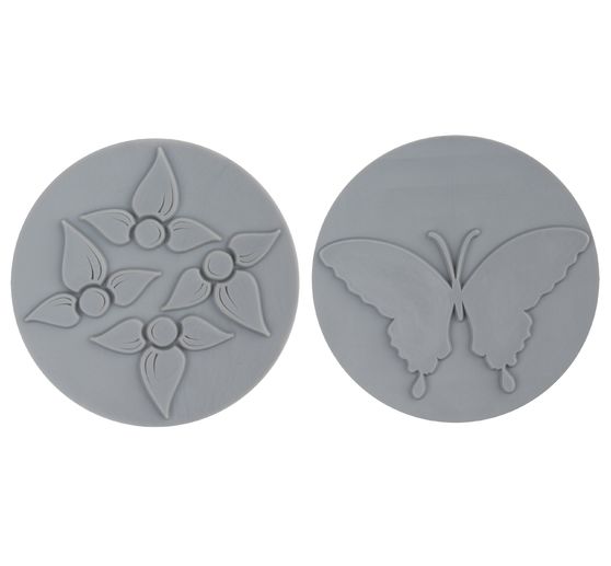 Set d''empreintes de moulage « Papillon, fleur », 2 pc.