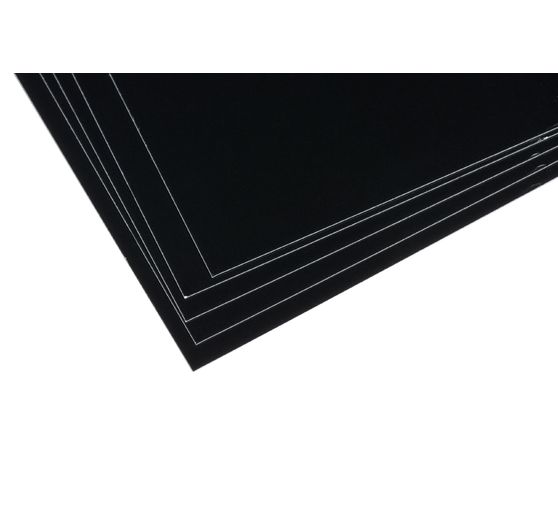 Cartes à peindre encaustique, noires, A6, 10 pc.
