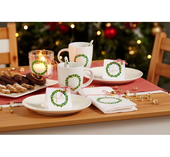 Tasses avec cuillère VBS, 2 pc.