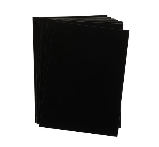 Cartes à peindre encaustique, noires, A6, 10 pc.